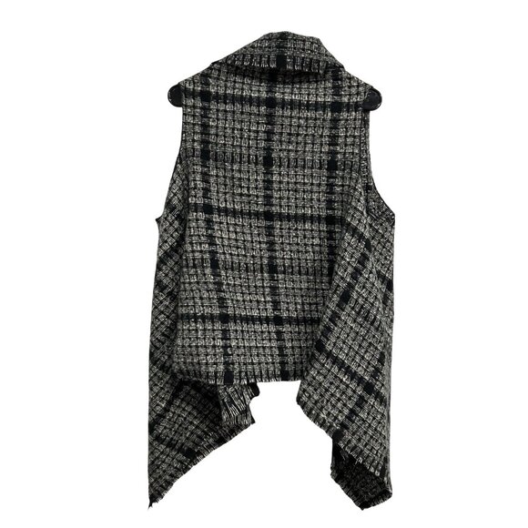 Seven Islands NWT Plaid Sleeveless Open Front Vest One Size - Picture 2 of 7